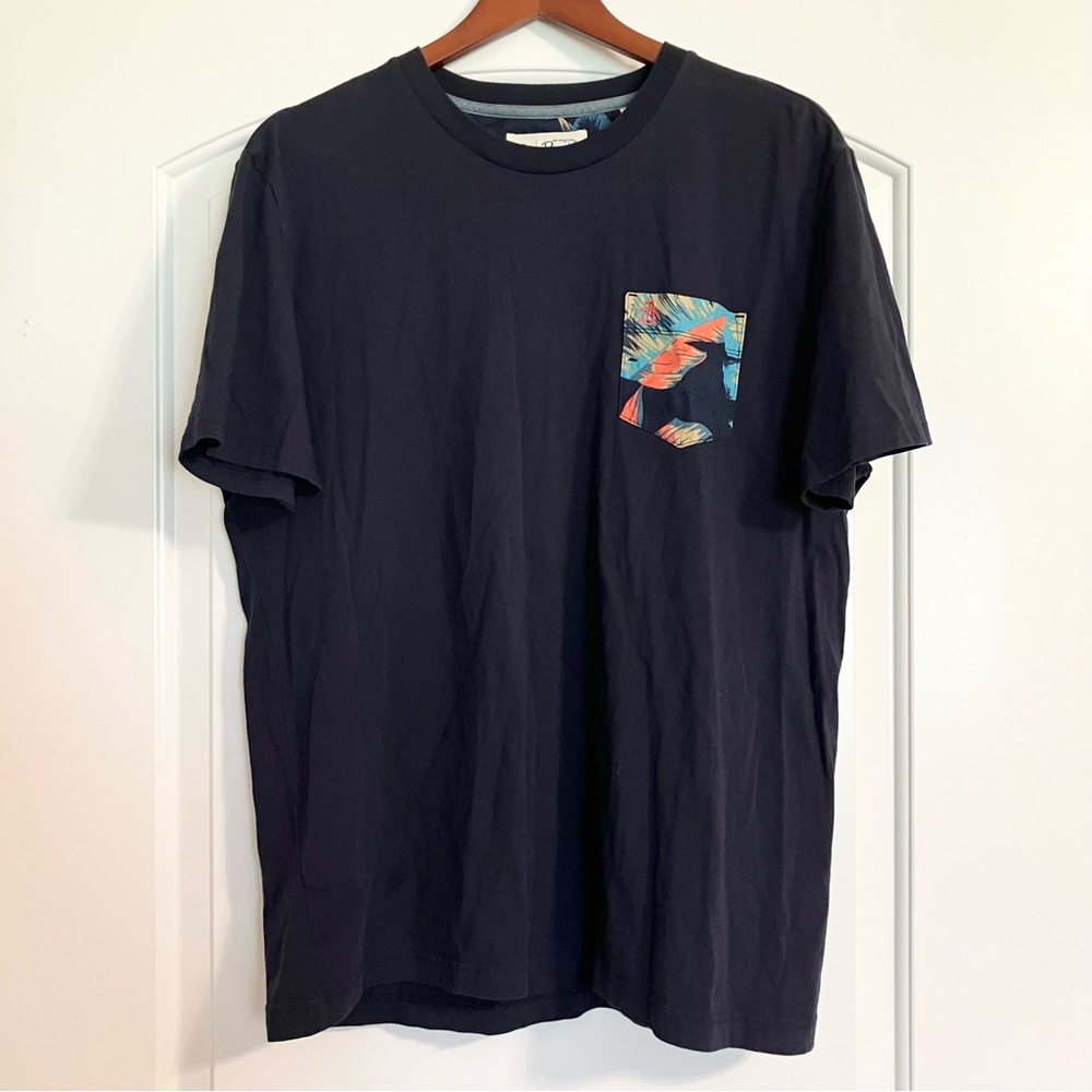 Original Penguin Men's Dark Sapphire Stork Pocket Crew Neck T-Shirt Sz XL